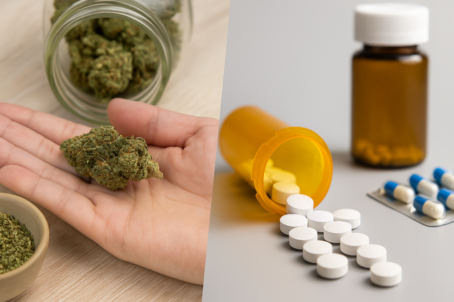 Cannabis vs. antidepressant medications